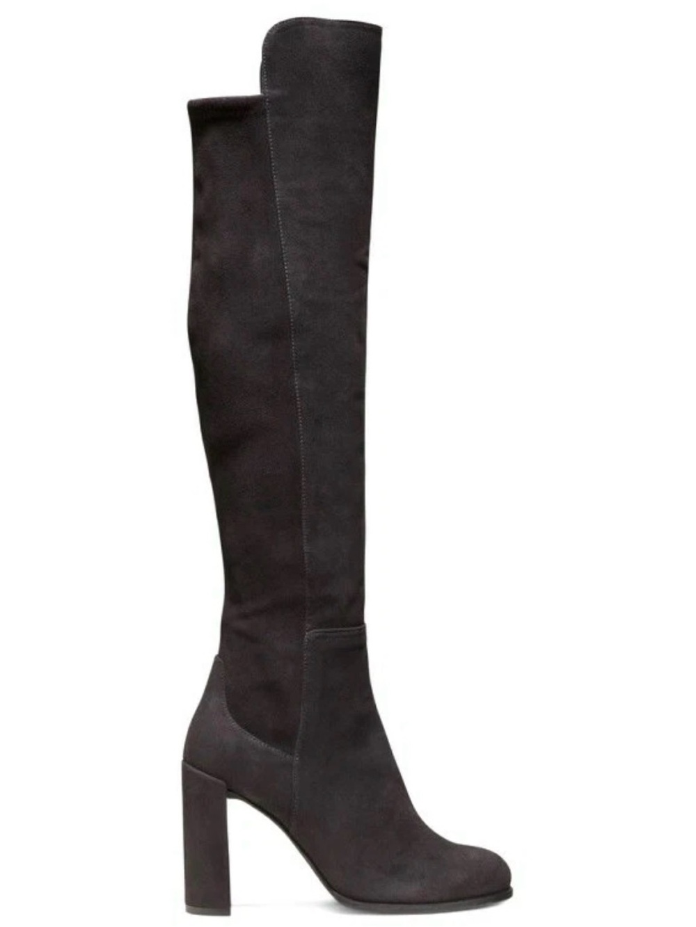 NWB Stuart Weitzman Women's Alljill Anthracite Brown Suede Knee Boots - Size 6